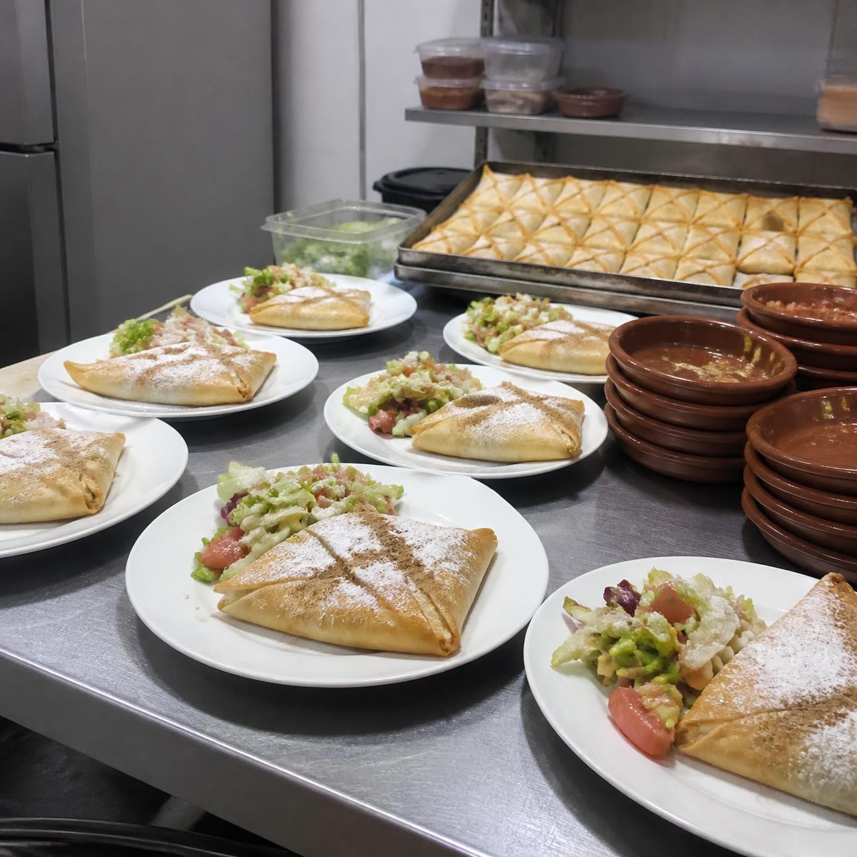 Gerecht wordt afgewerkt in onze keuken